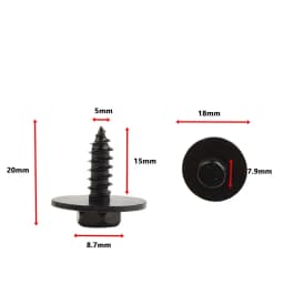 50pcs Car Fastener Clips Screw Bolt Retainer Fender Liner Under Cover Screw For BMW 07147129160
