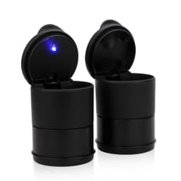 Car Ashtray LED Alloy Ash Tray Plastic Cup Portable Smokeless Auto Ashtray Flame Retardant Cigarette Holder Box Accessories