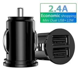 Dual USB Car Charger 5A Fast Charing 2 Port 12-24V Cigarette Socket Lighter Car USBC Charger For All Smart Phones Adapter