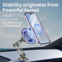 Metal Magnetic Car Phone Bracket with 360Degree Rotating Accessory Foldable Ventilated Magnet Gps Cars Accessories for Phones