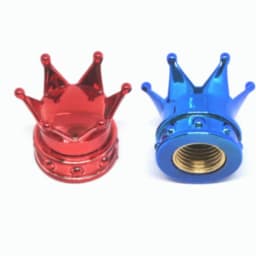 4Pcs Car Universal Crown Valve Caps Dustproof Waterproof Wheel Valve Cover Air Car Motorcycle Tyre Rim Cap Car Trim Valve Cap