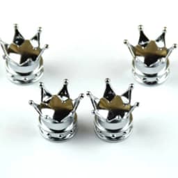 4Pcs Car Universal Crown Valve Caps Dustproof Waterproof Wheel Valve Cover Air Car Motorcycle Tyre Rim Cap Car Trim Valve Cap