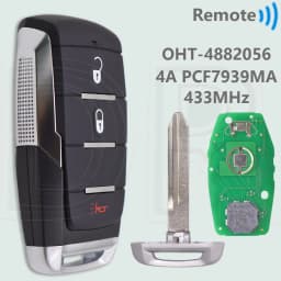 DR OHT-4882056 4A PCF7939MA Chip 433MHz Keyless Go Car Remote Key 68291687AD For Dodge RAM 1500 TRX Pickup 2019 2020 2021
