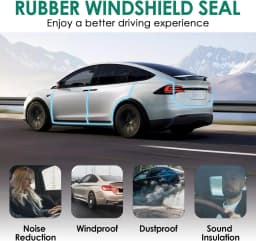 10pcs Door Seal Soundproof Kit For New Tesla Model Y Juniper 2025+ Launch 2025+ Rubber Weather Draft Seal Strip Wind Noise Kit