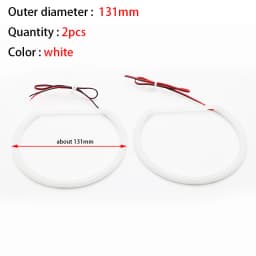 60mm 72mm 80mm 85mm 90mm 95mm 126mm 140mm 131mm 146mm 158mm White Circle Light Cotton Angel Eyes Kit for BMW E46 E36 E38 E39 E90