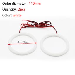 60mm 72mm 80mm 85mm 90mm 95mm 126mm 140mm 131mm 146mm 158mm White Circle Light Cotton Angel Eyes Kit for BMW E46 E36 E38 E39 E90