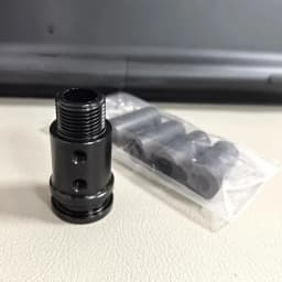 Car Gear Manual Shift Knob Adapter Black Aluminum Alloy for Non Threaded Shifters M18x1.5 Adapter 8mm,10mm,11mm,12mm