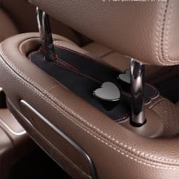 Heart Shape Metal Car Seat Headrest Hooks 2 in 1 Leather Car Seat Back Hook Purse and Bag Backpack Double Hook Car Seat Hanger