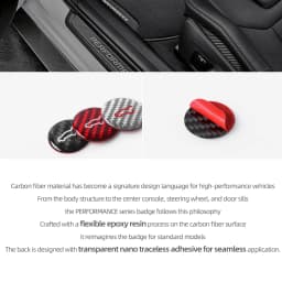 For Tesla 2019- Model 3 Highland 2024 Model Y Juniper Carbon Fiber Rear Trunk Switch Button Trim Sticker Car Interior Accessory