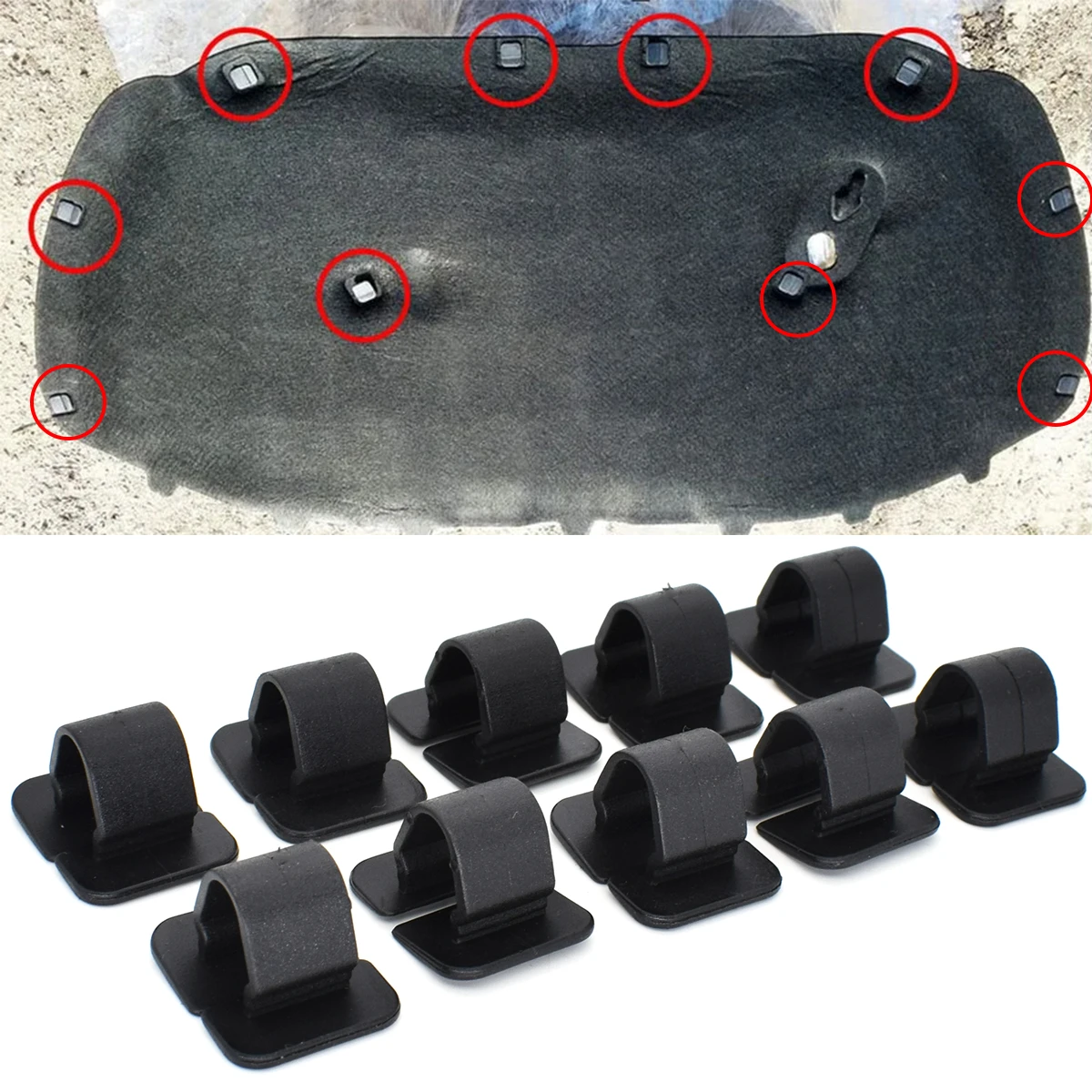 20PCS For VW Golf 4 5 6 Polo Passat Tiguan Sharan Octavia Engine Bonnet Hood Retainer Clips Sound Insulation Rivet 1H5863849