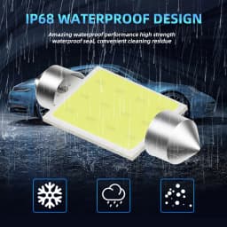 10x C5W C10W LED 31mm 36mm 39mm 42mm Festoon Bulb COB Led Car Interior Dome Light License Plate Luggage Trunk Lamp Universal