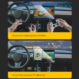 TEKSY Glovebox USB Hub For Tesla New Model Y 2026 Juniper 2025 Model 3 Highland Type-C Port Digital Display Splitter Docking