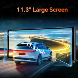 K8 Pro 11.3" Touch Screen Car Camera 5K Dash Cam GPS 5G WiFi Wireless CarPlay & Android Auto Loop Recording GPS Navigation DVR
