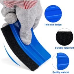 20/100pcs Squeegee -Flexible Plastic Squeegee with Fabric Felt for Vinyl Graphic Decal Installing Car Wrapping Scraper Tool