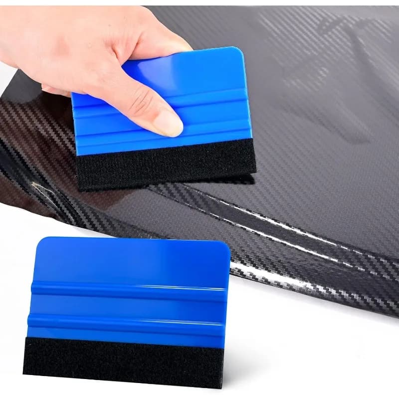 20/100pcs Squeegee -Flexible Plastic Squeegee with Fabric Felt for Vinyl Graphic Decal Installing Car Wrapping Scraper Tool