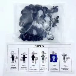 KKJOY 100/50PCS Auto Fastener Clips Kit - Multi-Size Retainers for Car Fender, Bumper, Door & Panel Trim