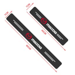 4PCS Leather Car Door Threshold Protector Stickers Accessories For Mazda 3 Bk 6 Gh CX-5 CX30 MX-5 2 5 CX-3 GJ GL CX-8 MS RX-8
