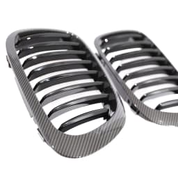 Single Slat Grill Kidney Carbon Chrome Grille For 3 Series E46 2-Door 1998-2002 Pre-Facelift & 2000-2007 E46 M3 Coupe Cabriolet
