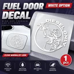 Pickup Truck 13.5*13.5cm Off-Road Truck Skull Fuel Cap Stickers, Decorative Car Stickers Personalized Customization