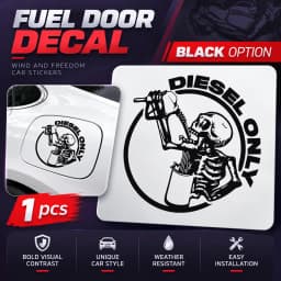 Pickup Truck 13.5*13.5cm Off-Road Truck Skull Fuel Cap Stickers, Decorative Car Stickers Personalized Customization