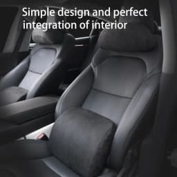 For Tesla Model 3/Y Car Neck Pillow Memory Cotton Protective Lumbar Support Backrest Relieves Pressure Car Headrest Accessories