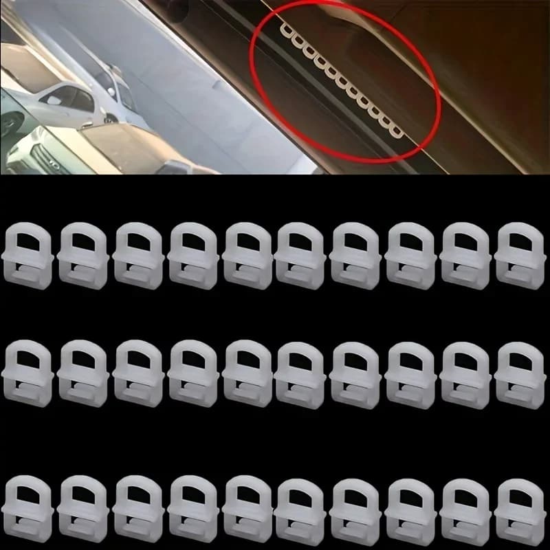40pcs Plastic Buckle for Car Curtains Fastener Clip Truck Plastic Fasteners Clip Car Curtains Straight Pulley Buckle Rings Rivet