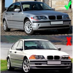 Pair Car Headlight Light Lens Cover For BMW 3 Series E46 318i 320i 325i 4 Doors Sedan 2002-2005 Headlight Lamp Cover