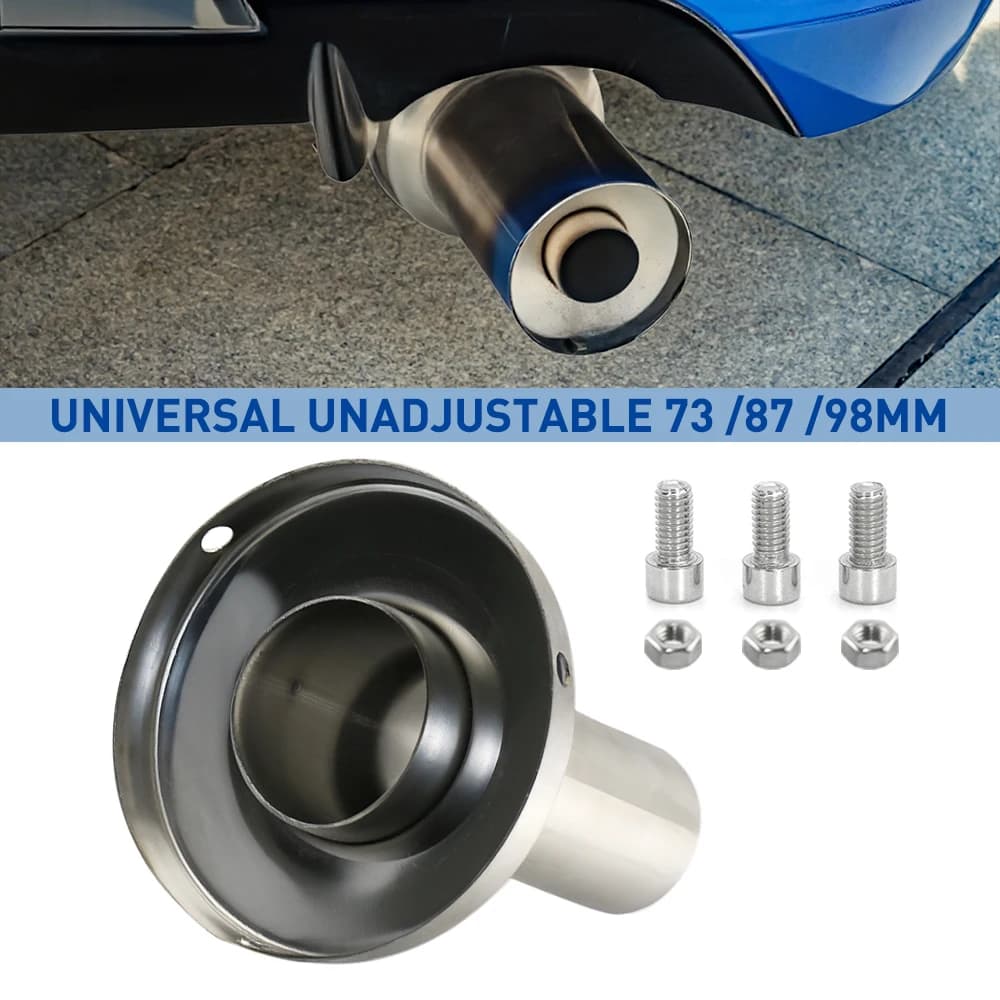 Universal Adjustable 3' /3.5' /4'' / 4.5'' Car Exhaust DB-Killer Stainless Steel Muffler Silence Reduce Noise Sound Control
