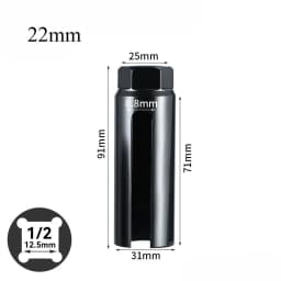 Narrow Mouth Oxygen Sensor Sleeve European-style 14-24mm 1/2" Cxygen Sensing Drive Socket Wrench Tools Car Accessories
