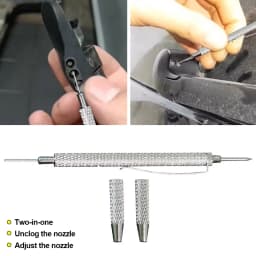 Car Windshield Wiper Nozzle Adjustment Tool 2-in-1 Windscreen Windshield Washer Spray Nozzle Cleaner Needle Windshield Washer