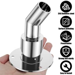 Straight Thru Hull Exhaust Skin 316 Stainless Steel Exhaust Tube Fitting Kit Fitting 24mm Tube Pipe for Diesel Parking Heater