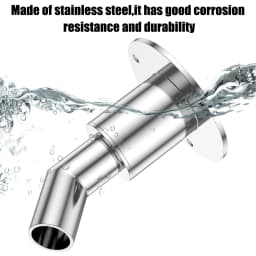 Straight Thru Hull Exhaust Skin 316 Stainless Steel Exhaust Tube Fitting Kit Fitting 24mm Tube Pipe for Diesel Parking Heater