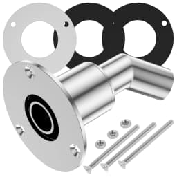 Straight Thru Hull Exhaust Skin 316 Stainless Steel Exhaust Tube Fitting Kit Fitting 24mm Tube Pipe for Diesel Parking Heater