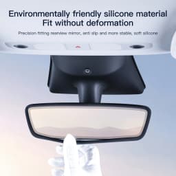 YZ Rearview Mirror Protector Frame for Tesla Model 3 Y S X Highland Juniper 2019-2025 Center Console Silicone Rubber Cover Trim