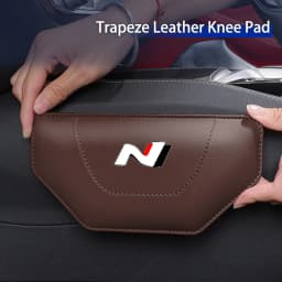 Car Knee Cushion Leather Leg Pad For H-yund-ai N Line Performance I30 I40 Sonata Elantra Veloster Kona Tucson