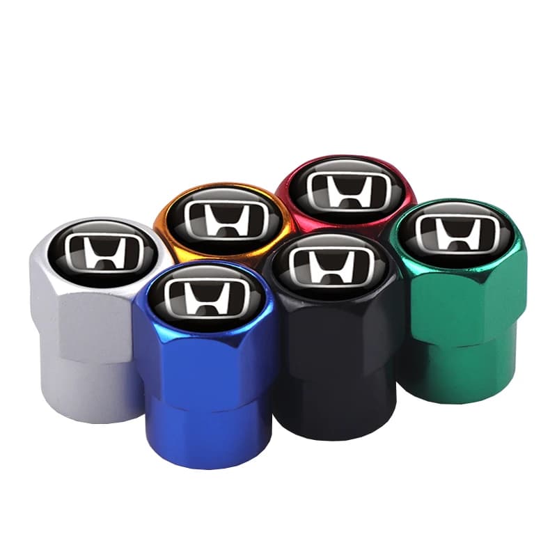 4Pcs Metal Car Wheel Tire Air Valve Caps Stem Covers for Honda Civic Accord Fit City Vezel CRV Odyssey Jazz Prelude Insight