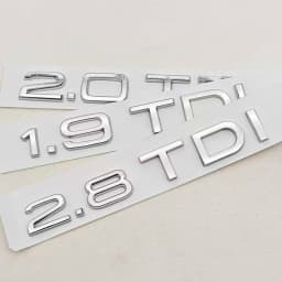 3D ABS Car Letters Logo 1.9 TDI 2.0 TDI 2.8 TDI Badge Rear Trunk Sticker Decals For Audi A3 A4 A5 A6 Q2 Q3 Q5 Auto Accessories