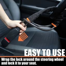 Universal Anti-theft Device Car Steering Wheel Lock Safety Belt Buckle Lock Steel Cable Lock Steel Wire Rope Lock Car Security