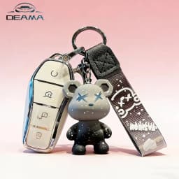 For BYD Song Plus Atto 3 Han EV Tang DM Qin Seal Dolphin TPU Key Case Cover Remote Fob Holder Keychain Car Accessories