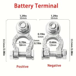 1 Pair of New 12V 24V Car Battery Terminal Wire and Cable Clamp Terminal Quick Release Connector