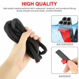 SEAMETAL 5M Rubber Car Sealing Strips 2-Layer Universal Car Door Edge Sealant Protector Trim Noise Insulation for Car Trunk Hood