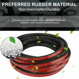 SEAMETAL 5M Rubber Car Sealing Strips 2-Layer Universal Car Door Edge Sealant Protector Trim Noise Insulation for Car Trunk Hood