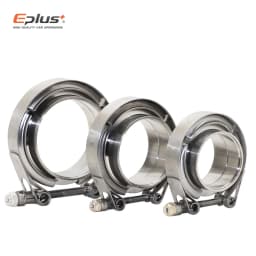 Universal Car 304 Stainless Steel V Band Clamp Turbo Exhaust Pipe Vband Clamp Male Female Flange V Clamp Pipe Connector Kit