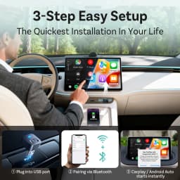 Ottocast Express Mini Dot Wireless Carplay Adapter Android Auto Dongle Wired to Wireless WiFi 6 Plug & Play for Audi Kia