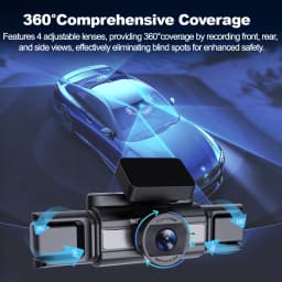 BEPOCAM 4CH Dash Cam 4K for Car 360° View DVR Camera 24H Parking Mode GPS WiFi & APP Control Video Recorder Night Vision ZD88A