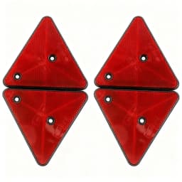 1/2/4Pcs Red Triangle Reflectors Rear Reflectors Safety Warning For Trailer Bike Motorcycle Truck Boat Auto Car Accessories 