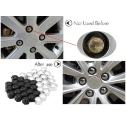 20/60pcs 17/19/21mm Wheel Nut Bolt Head Cover Cap Protective Bolt Caps Exterior Decoration Protecting Bolt Rims Screws Plugs