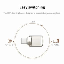 U Disk 2TB Metal Pendrive USB3.2 Type-C Interface Mobile Phone Computer Mutual Transmission Flash Drive 1TB USB Memory Large Cap
