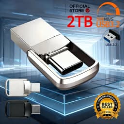 U Disk 2TB Metal Pendrive USB3.2 Type-C Interface Mobile Phone Computer Mutual Transmission Flash Drive 1TB USB Memory Large Cap