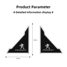 2Pcs Car Door Corner Protector Stickers Decoration For New Peugeot 206 208 207 3008 308 2008 107 508 607 106 406 407 307 301 408